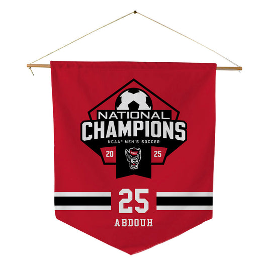NC State - NCAA Men's Soccer : Adam Abdouh - NCAA® National Champs Pennant - 18" x 21"-0