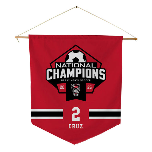 NC State - NCAA Men's Soccer : Ervin Cruz - NCAA® National Champs Pennant - 18" x 21"-0