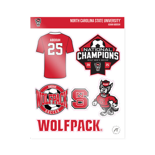 NC State - NCAA Men's Soccer : Adam Abdouh - NCAA® National Champs Sticker Sheet-0