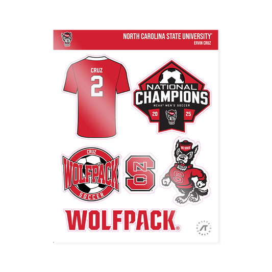 NC State - NCAA Men's Soccer : Ervin Cruz - NCAA® National Champs Sticker Sheet-0