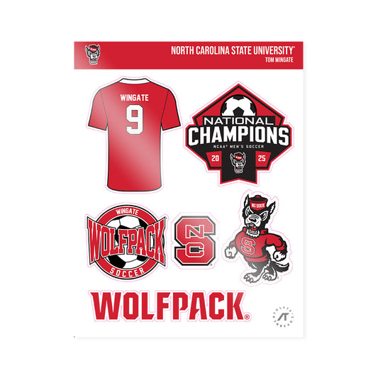 NC State - NCAA Men's Soccer : Tom Wingate - NCAA® National Champs Sticker Sheet-0