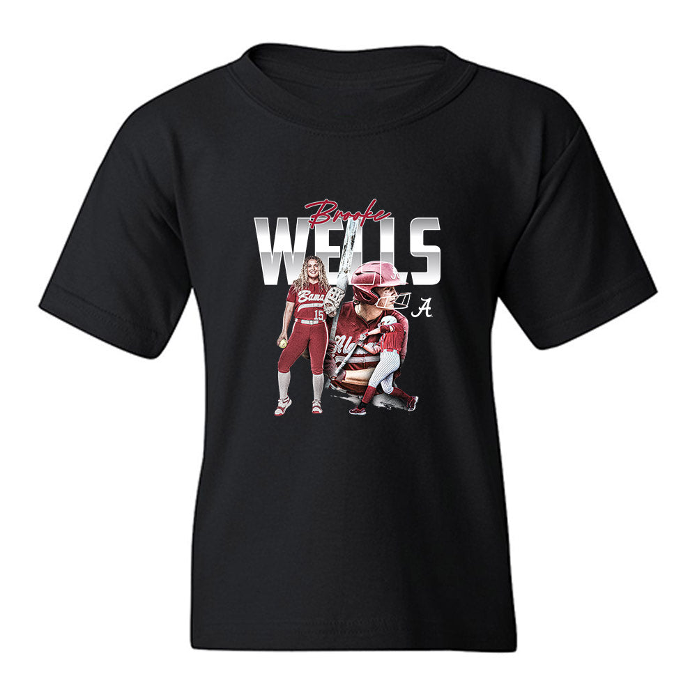Alabama - NCAA Softball : Brooke Wells - Youth T-Shirt-0