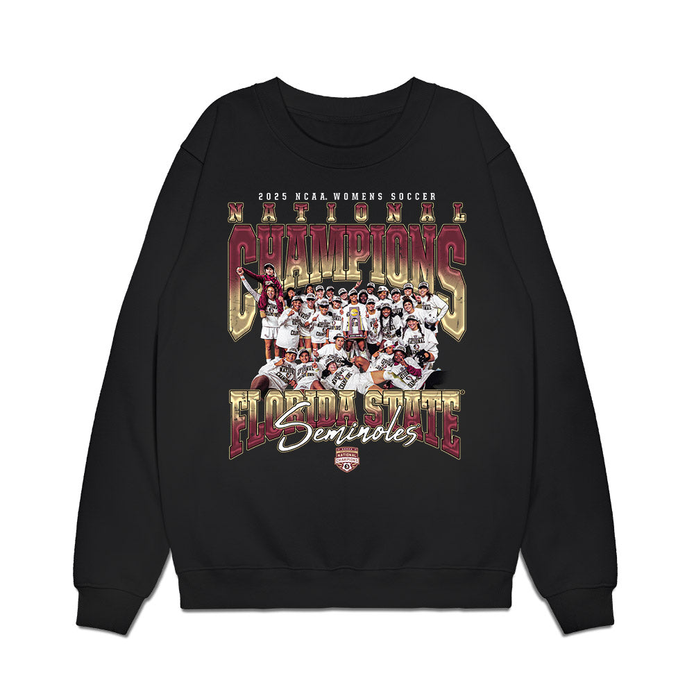 FSU - NCAA Women's Soccer : - 2025 National Champions Premium Crewneck Sweatshirt-0