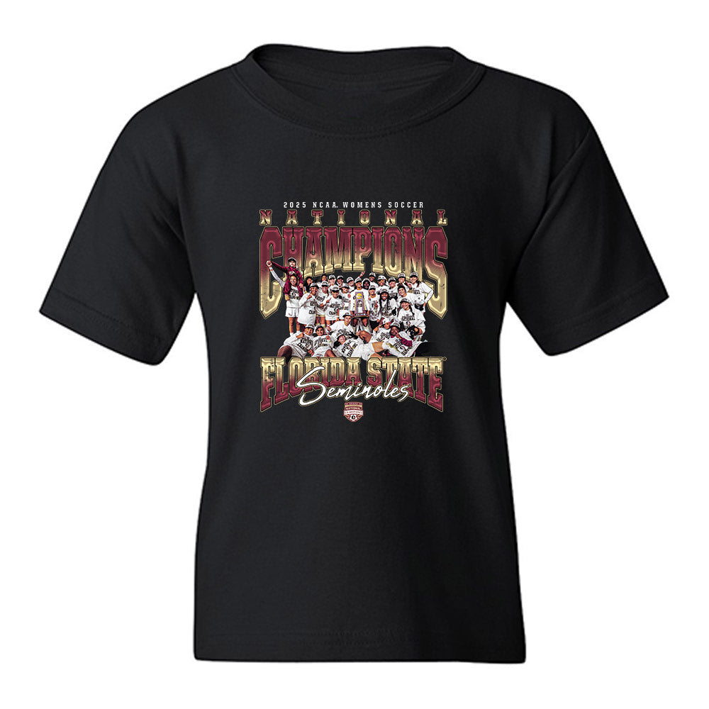 FSU - NCAA Women's Soccer : - 2025 National Champions Youth T-Shirt-0