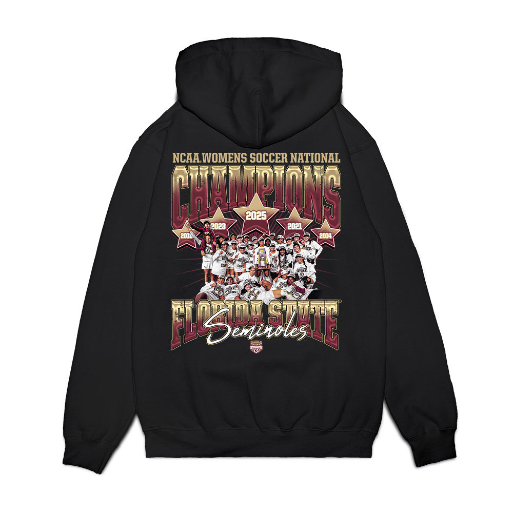 FSU - NCAA Women's Soccer : - 5x National Champions Premium Hooded Sweatshirt-1