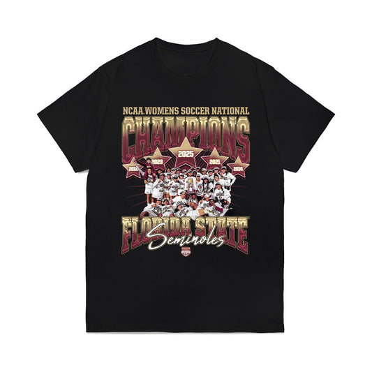 FSU - NCAA Women's Soccer : - 5x National Champions Comfort Colors T-Shirt-0