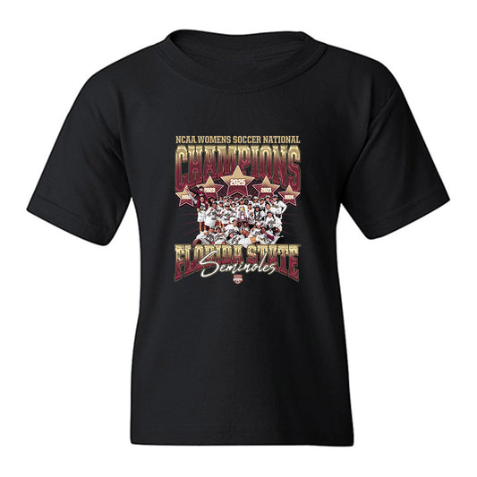 FSU - NCAA Women's Soccer : - 5x National Champions Youth T-Shirt-0