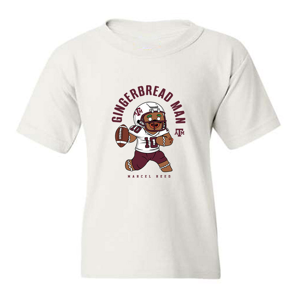 Texas A&M - NCAA Football : Marcel Reed - Gingerbread Man Youth T-Shirt-0