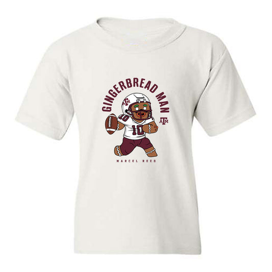 Texas A&M - NCAA Football : Marcel Reed - Gingerbread Man Youth T-Shirt-0