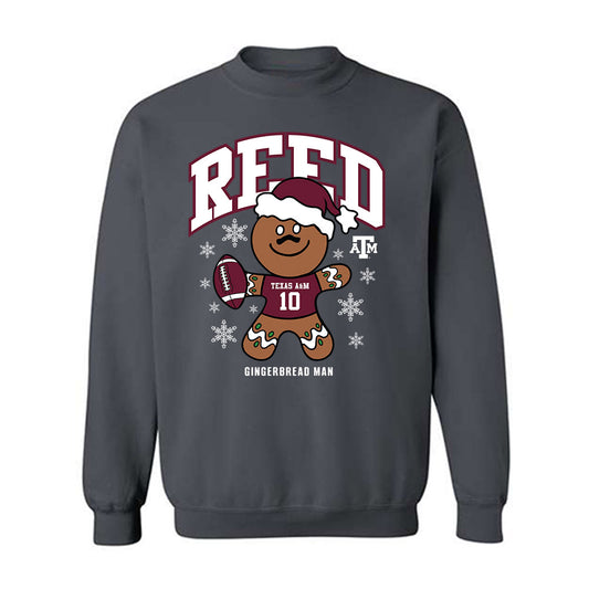 Texas A&M - NCAA Football : Marcel Reed - Gingerbread Man Crewneck Sweatshirt-0