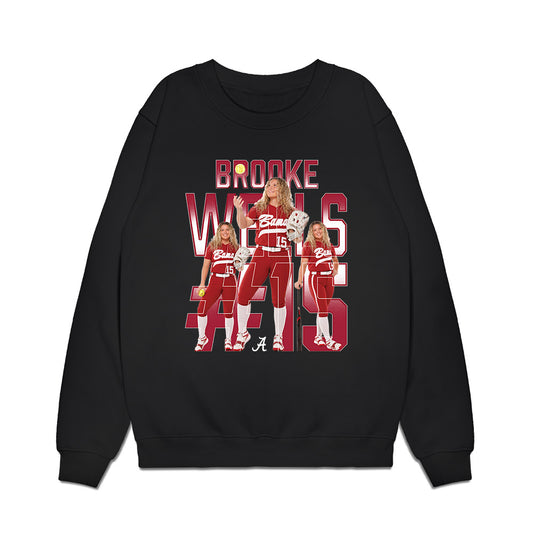 Alabama - NCAA Softball : Brooke Wells - Collage Premium Crewneck Sweatshirt-0
