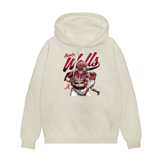 Alabama - NCAA Softball : Brooke Wells - Caricature Premium Hooded Sweatshirt-0