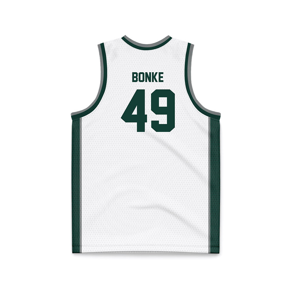Michigan State - NCAA Men's Basketball : Anton Bonke - White Basketball Jersey-1