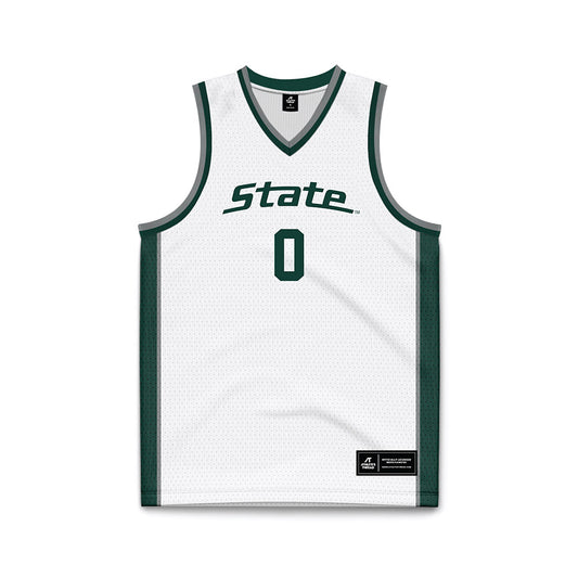 Michigan State - NCAA Men's Basketball : Julius Avent - White Basketball Jersey-0