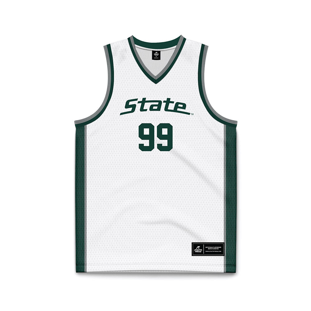 Michigan State - NCAA Men's Basketball : Divine-Collins Ugochukwu - White Basketball Jersey-0