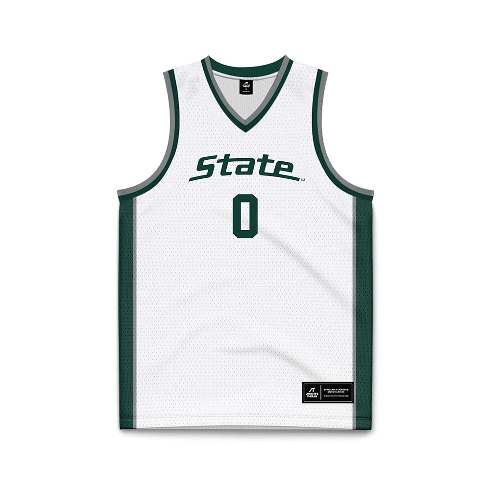 Michigan State - NCAA Men's Basketball : Jaxon Kohler - White Basketball Jersey-0