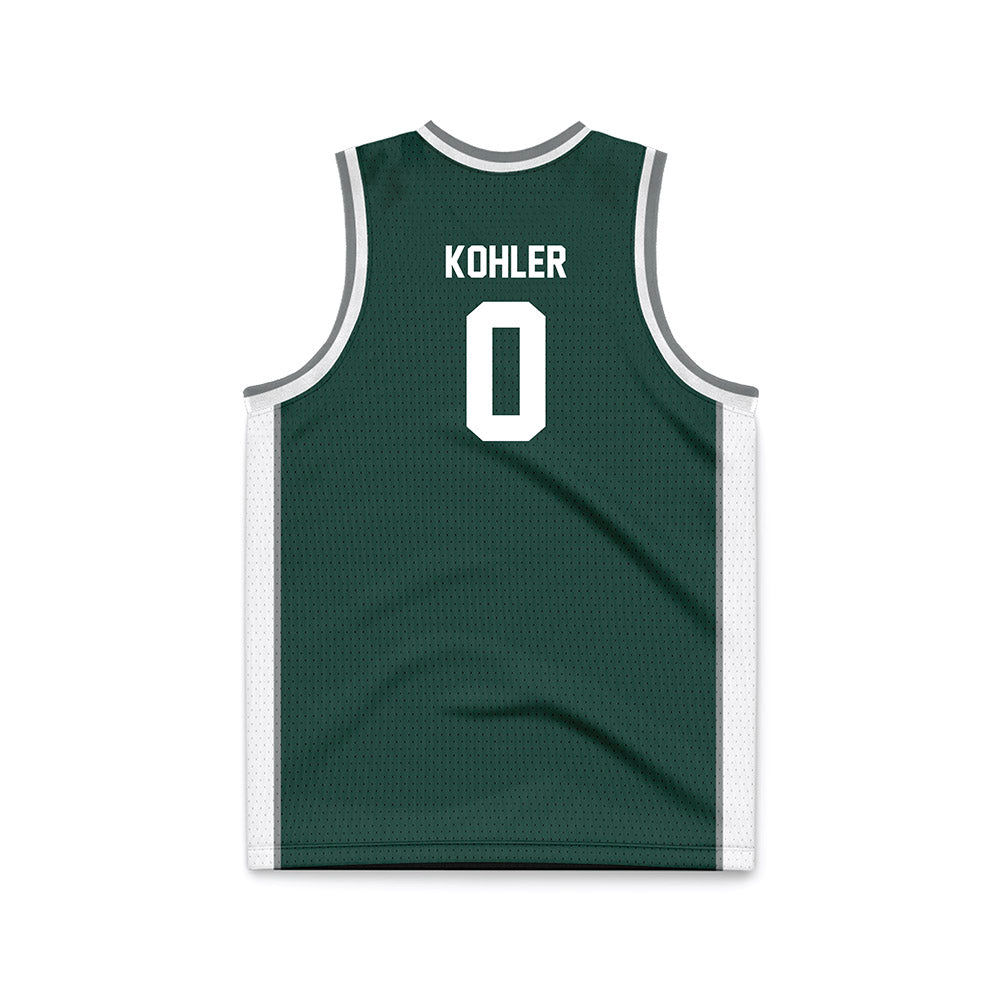 Michigan State - NCAA Men's Basketball : Jaxon Kohler - Green Basketball Jersey-1