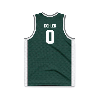 Michigan State - NCAA Men's Basketball : Jaxon Kohler - Green Basketball Jersey-1