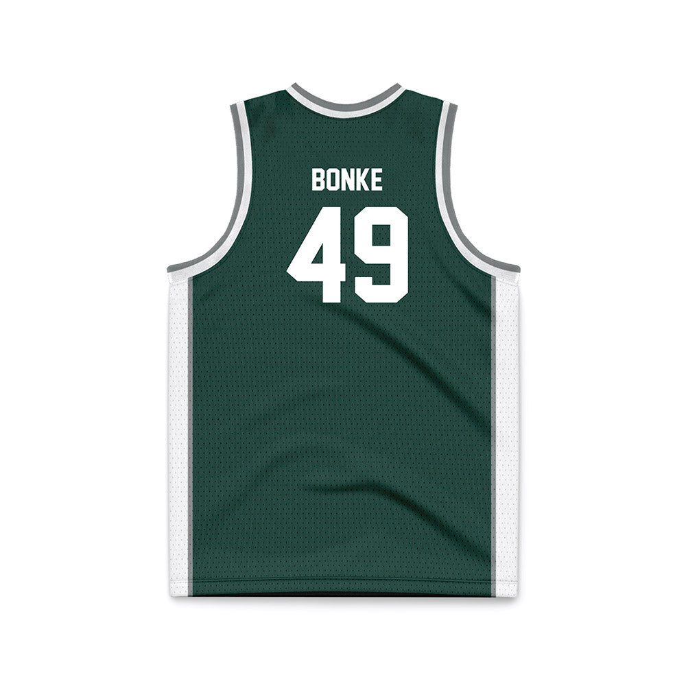 Michigan State - NCAA Men's Basketball : Anton Bonke - Green Basketball Jersey-1