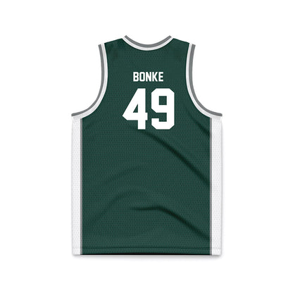Michigan State - NCAA Men's Basketball : Anton Bonke - Green Basketball Jersey-1