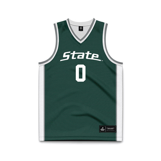 Michigan State - NCAA Men's Basketball : Julius Avent - Green Basketball Jersey-0