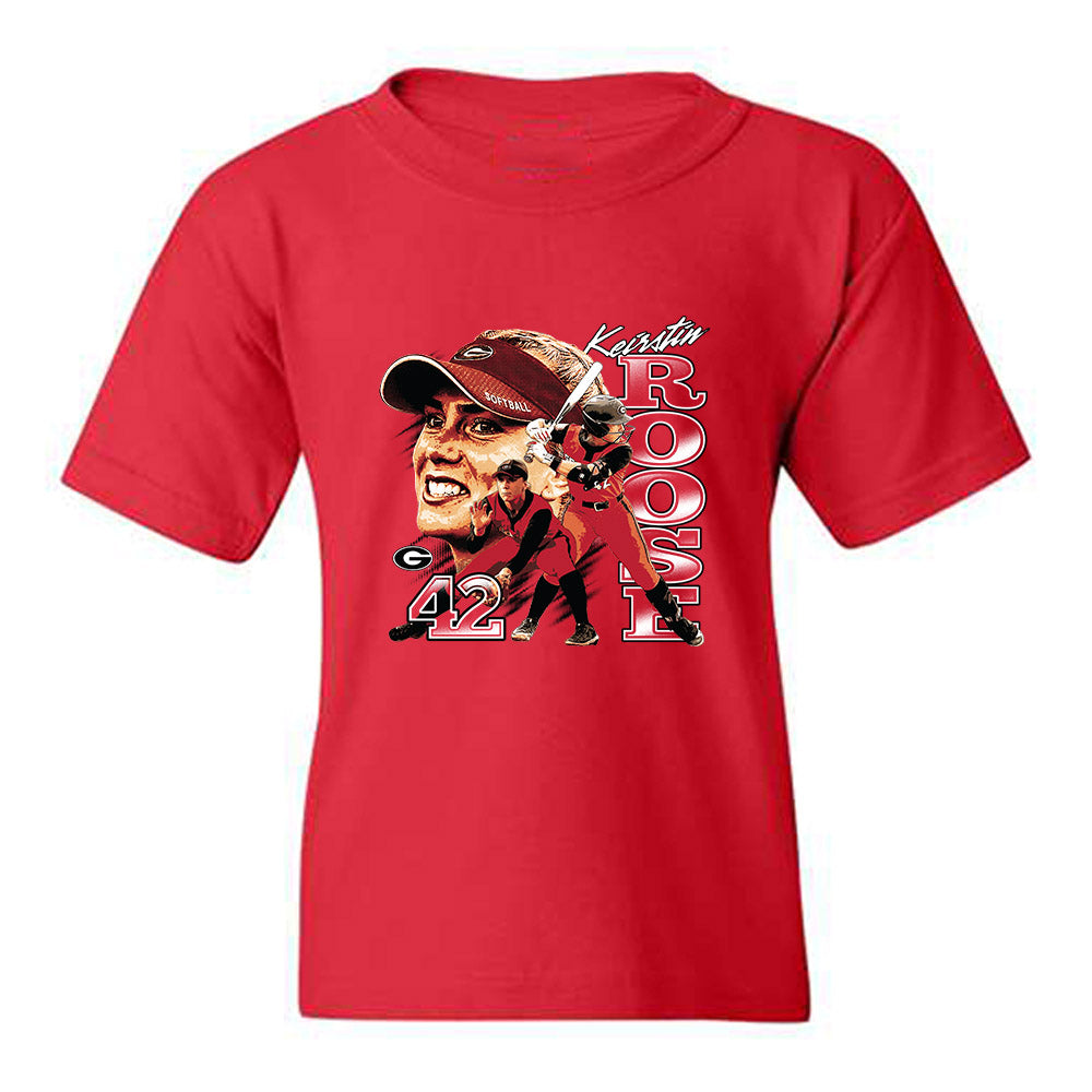 Georgia - NCAA Softball : Keirstin Roose - Collage Youth T-Shirt-0