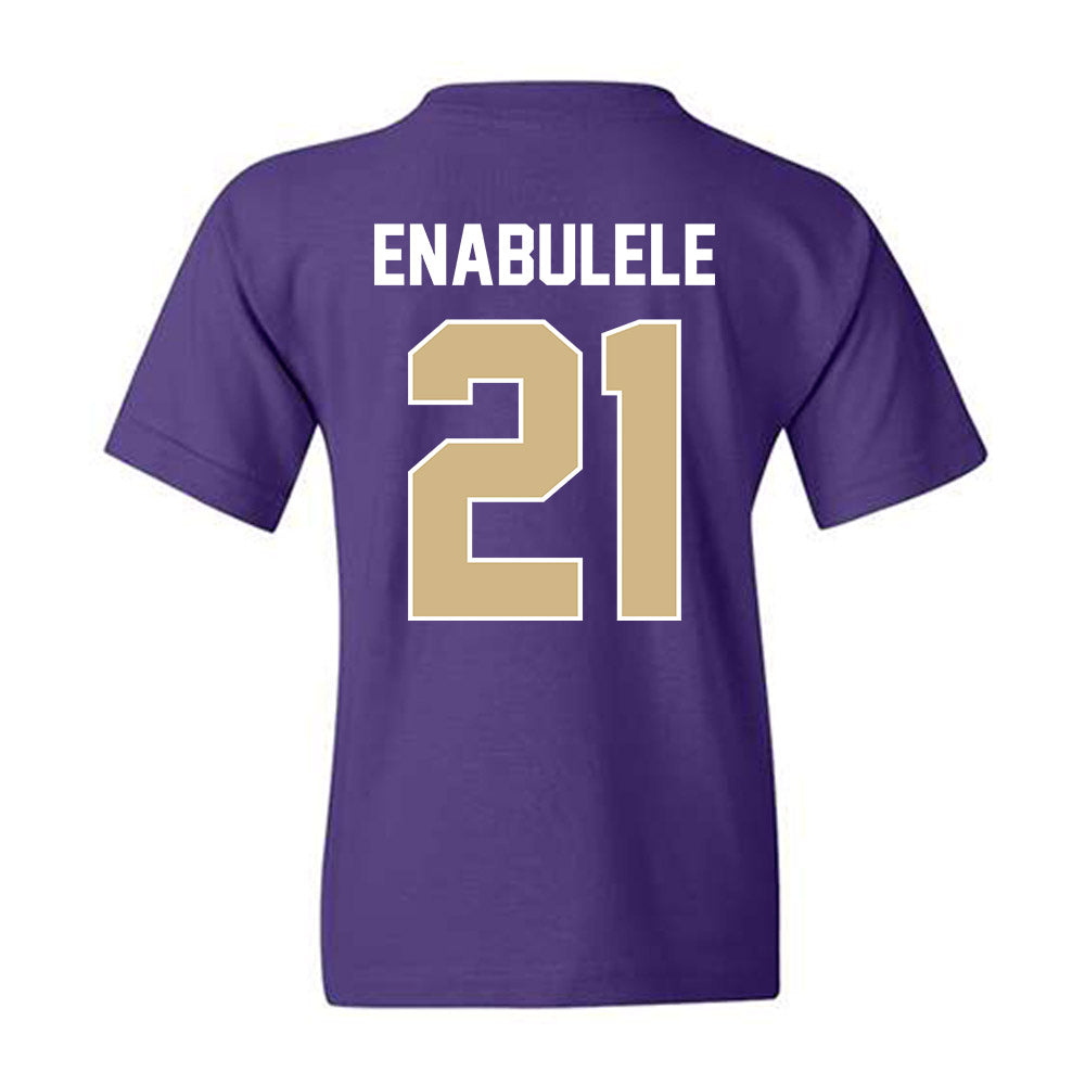 Washington - NCAA Men's Soccer : Osato Enabulele - NCAA® 2025 National Champs Youth T-Shirt-1