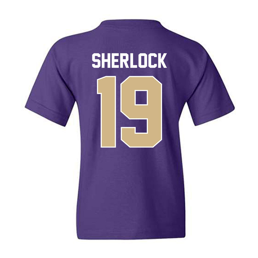 Washington - NCAA Men's Soccer : Mikey Sherlock - NCAA® 2025 National Champs Youth T-Shirt-1