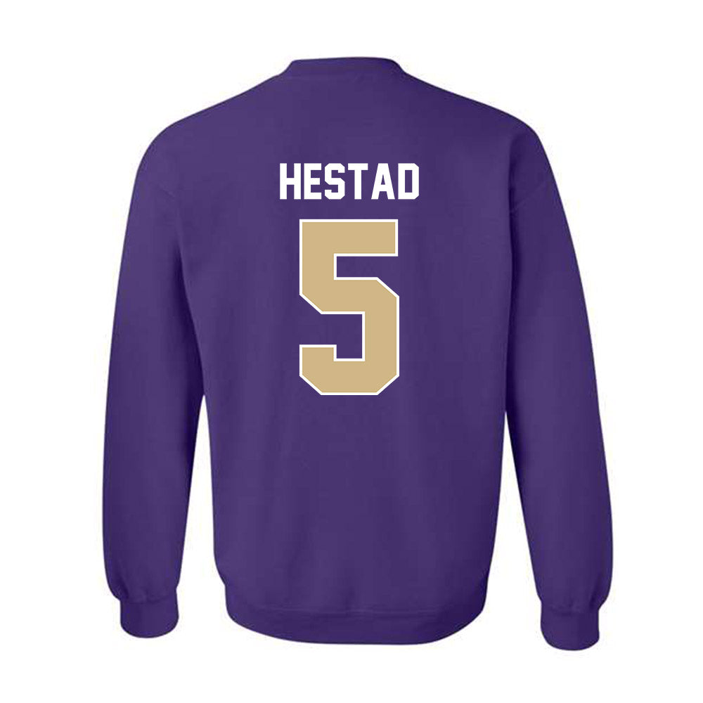 Washington - NCAA Men's Soccer : Asher Hestad - NCAA® 2025 National Champs Crewneck Sweatshirt-1
