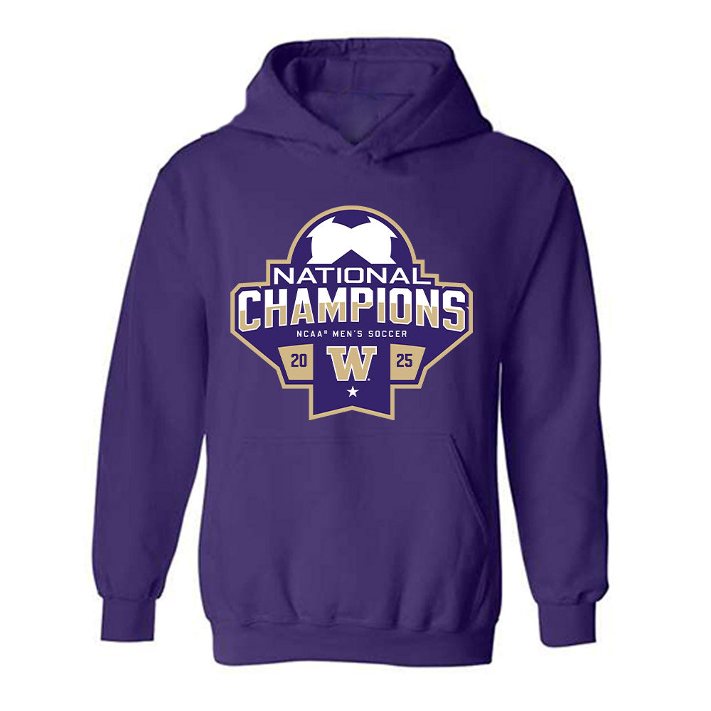 Washington - NCAA Men's Soccer : Asher Hestad - NCAA® 2025 National Champs Hooded Sweatshirt-0