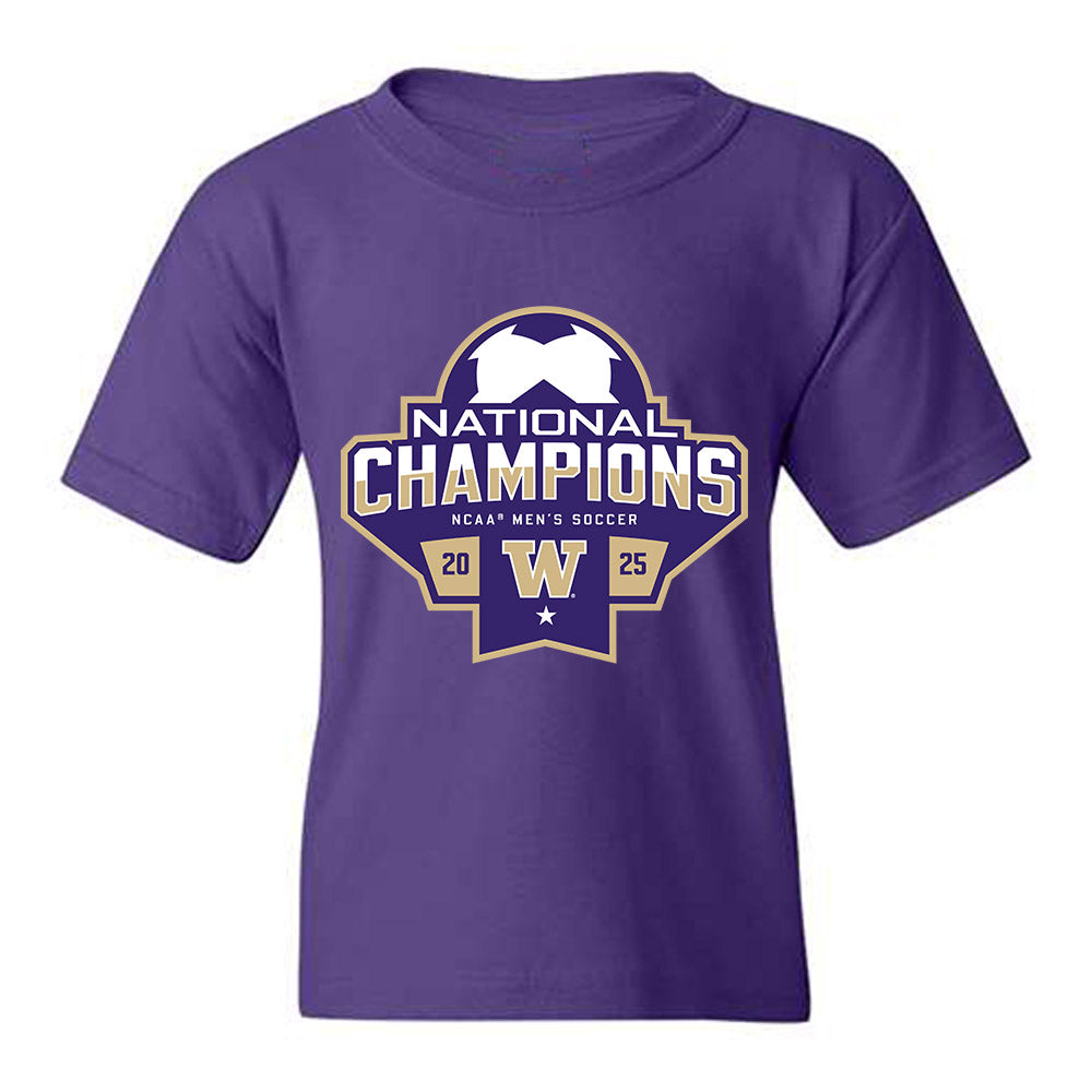 Washington - NCAA Men's Soccer : Harper Mikolasy - NCAA® 2025 National Champs Youth T-Shirt-0