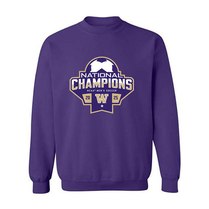 Washington - NCAA Men's Soccer : Harper Mikolasy - NCAA® 2025 National Champs Crewneck Sweatshirt-0