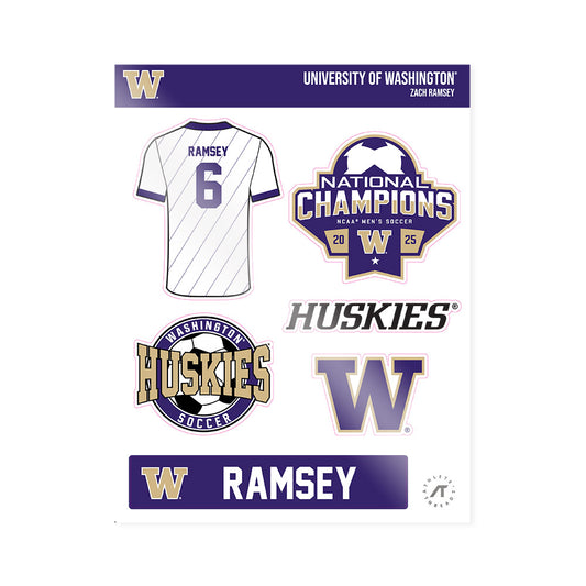 Washington - NCAA Men's Soccer : Zach Ramsey - NCAA® 2025 National Champs Sticker Sheet-0