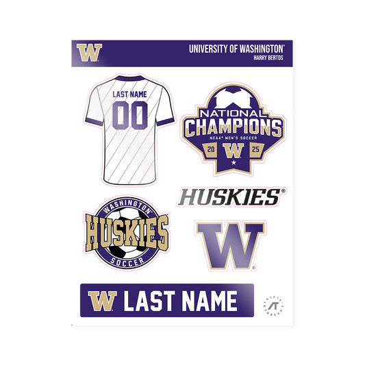 Washington - NCAA Men's Soccer : Harry Bertos - NCAA® 2025 National Champs Sticker Sheet-0