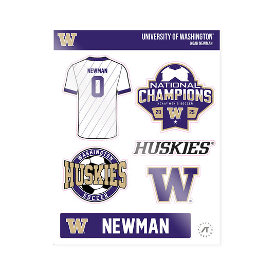 Washington - NCAA Men's Soccer : Noah Newman - NCAA® 2025 National Champs Sticker Sheet-0