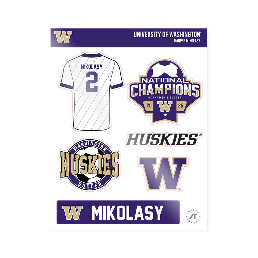 Washington - NCAA Men's Soccer : Harper Mikolasy - NCAA® 2025 National Champs Sticker Sheet-0