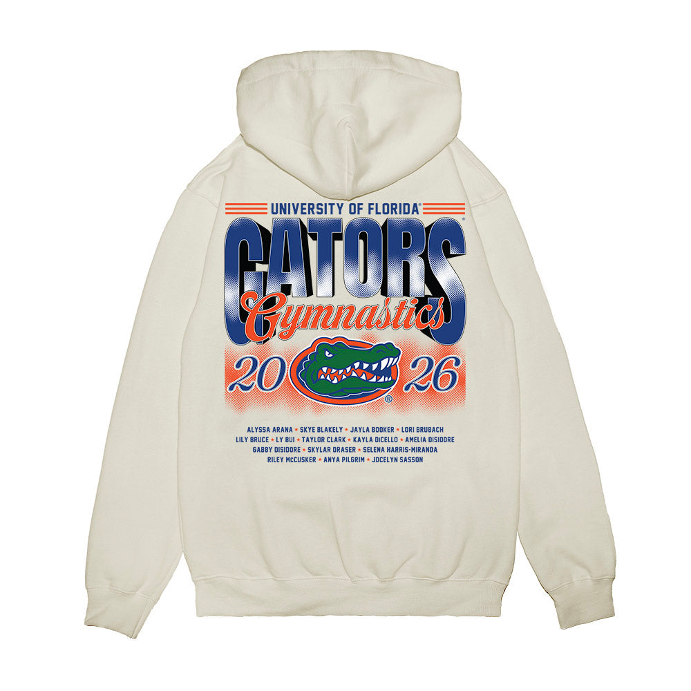 Florida - NCAA Women's Gymnastics : - Roster List Premium Hooded Sweatshirt-1