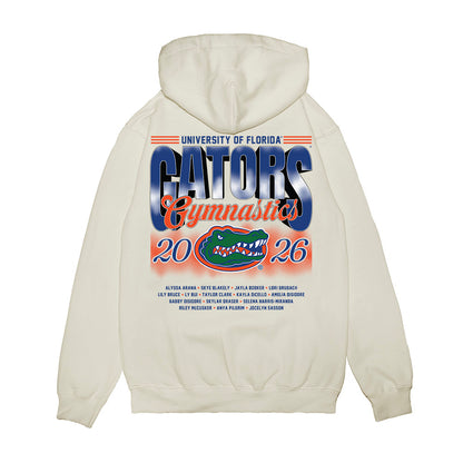 Florida - NCAA Women's Gymnastics : - Roster List Premium Hooded Sweatshirt-1