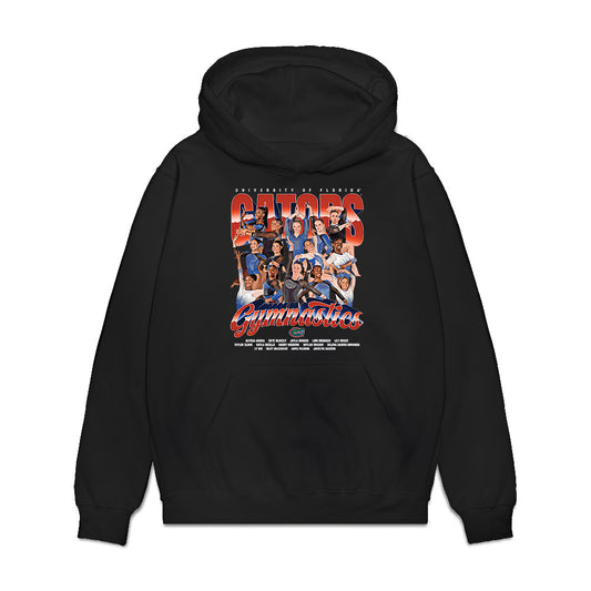 Florida - NCAA Women's Gymnastics : - Team Collage Premium Hooded Sweatshirt-0
