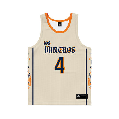UTEP - NCAA Men's Basketball : Corey Camper Jr - Cream Basketball Jersey-0