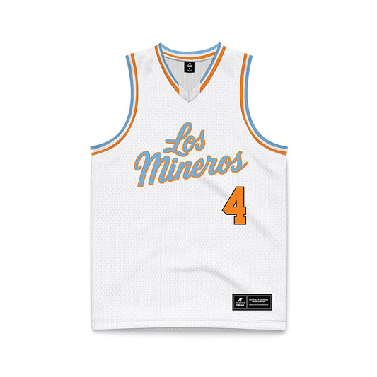 UTEP - NCAA Men's Basketball : Corey Camper Jr - White Basketball Jersey-0