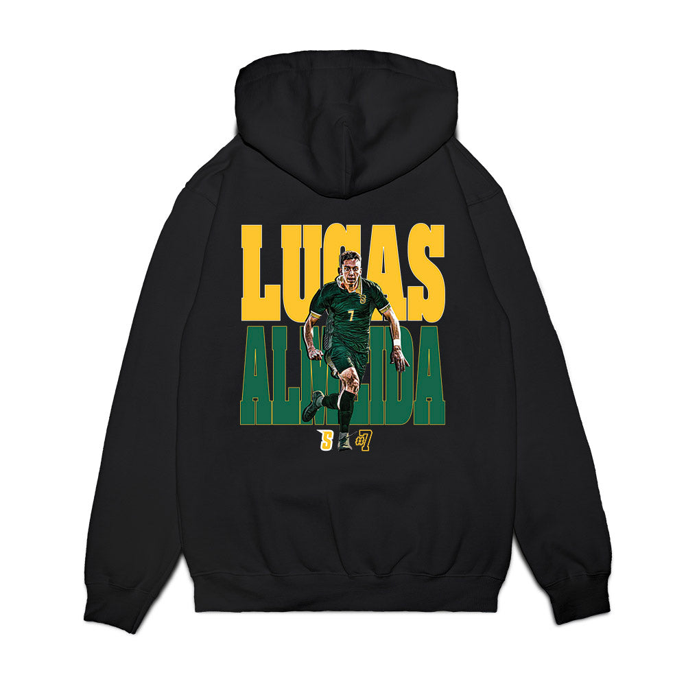 Siena - NCAA Men's Soccer : Lucas Almeida - Collage Premium Hooded Sweatshirt-1