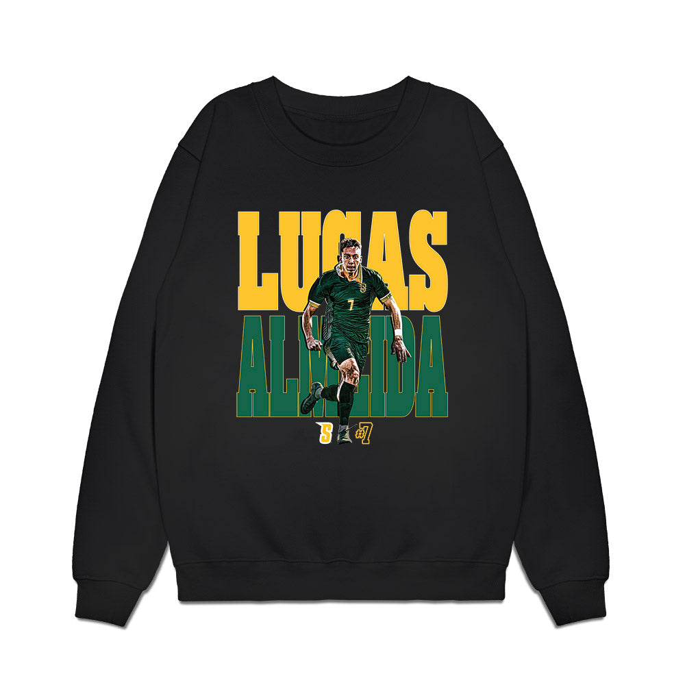 Siena - NCAA Men's Soccer : Lucas Almeida - Collage Premium Crewneck Sweatshirt-0