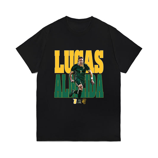 Siena - NCAA Men's Soccer : Lucas Almeida - Collage Comfort Colors T-Shirt-0