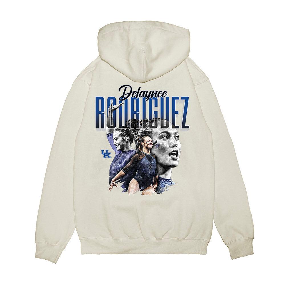 Kentucky - NCAA Women's Gymnastics : Delaynee Rodriguez - Collage Premium Hooded Sweatshirt-1