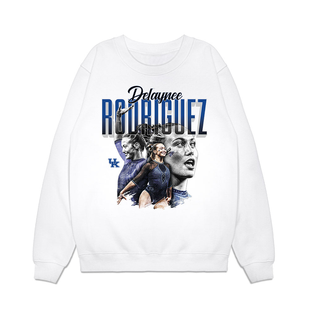 Kentucky - NCAA Women's Gymnastics : Delaynee Rodriguez - Collage Premium Crewneck Sweatshirt-0
