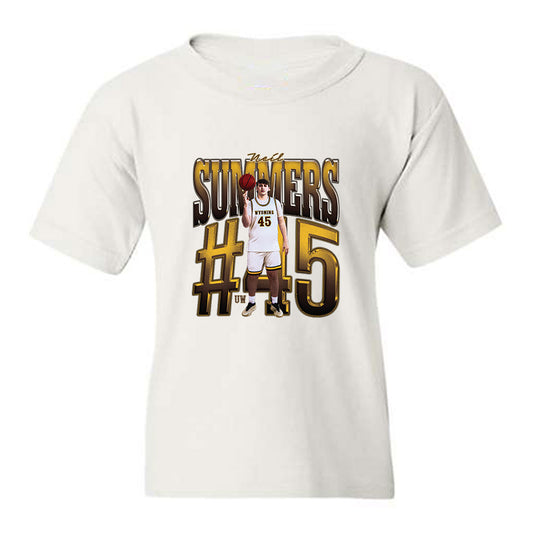 Wyoming - NCAA Men's Basketball : Neil Summers - Collage Youth T-Shirt-0