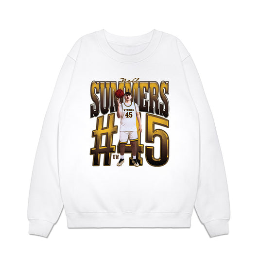 Wyoming - NCAA Men's Basketball : Neil Summers - Collage Premium Crewneck Sweatshirt-0