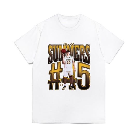 Wyoming - NCAA Men's Basketball : Neil Summers - Collage Comfort Colors T-Shirt-0