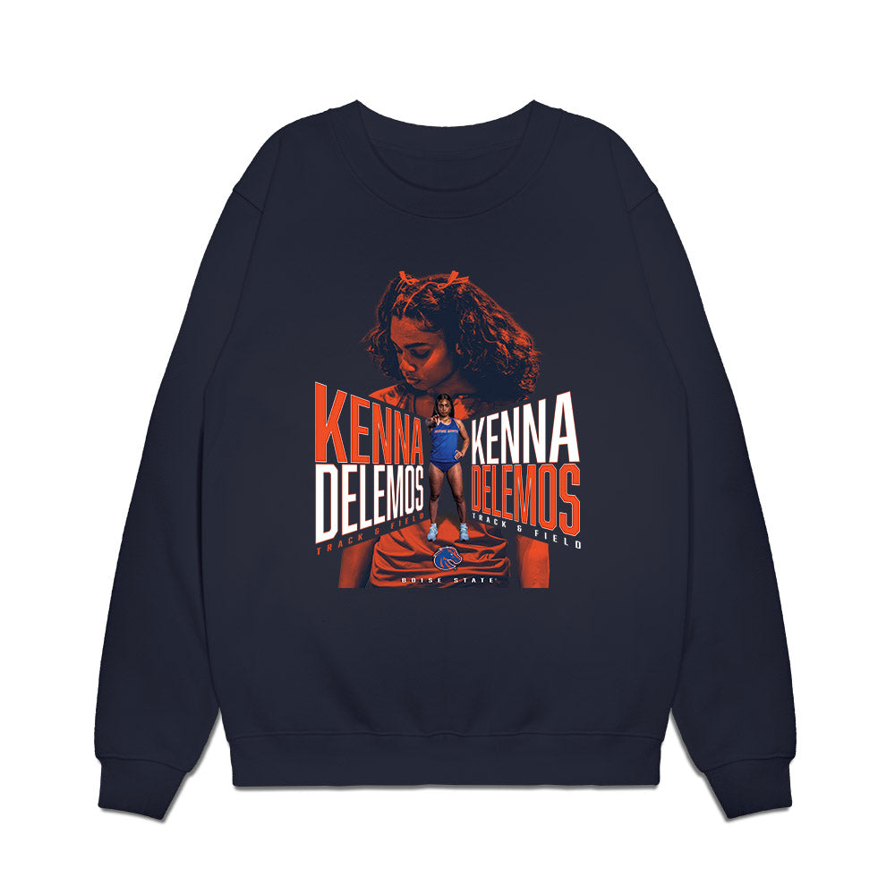 Boise State - NCAA Women's Track & Field : Kenna DeLemos - Collage Premium Crewneck Sweatshirt-0
